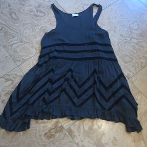 Free People intimately gray ruffle and lace dress